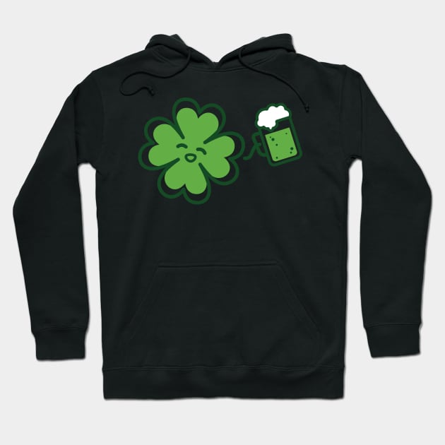 Drinking Irish Clover Saint Patrick's Day Clover Juice Hoodie by Aventi